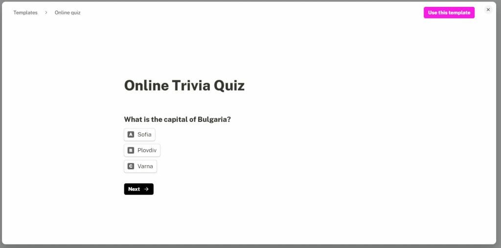 Tally - Online Trivia Quiz